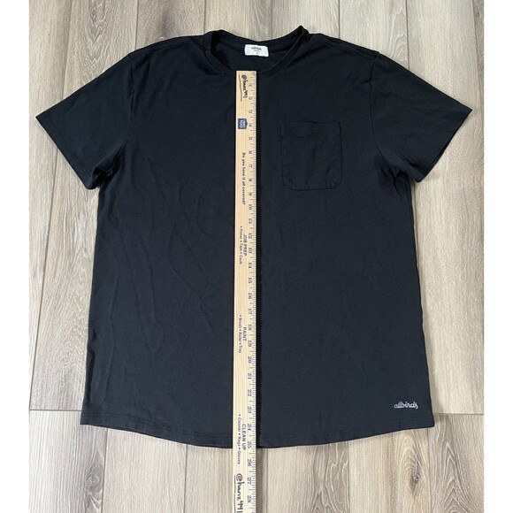 Allbirds Men's L Black Soft Merino Wool Blend Tee Short Sleeve Front Pocket - Picture 9 of 10